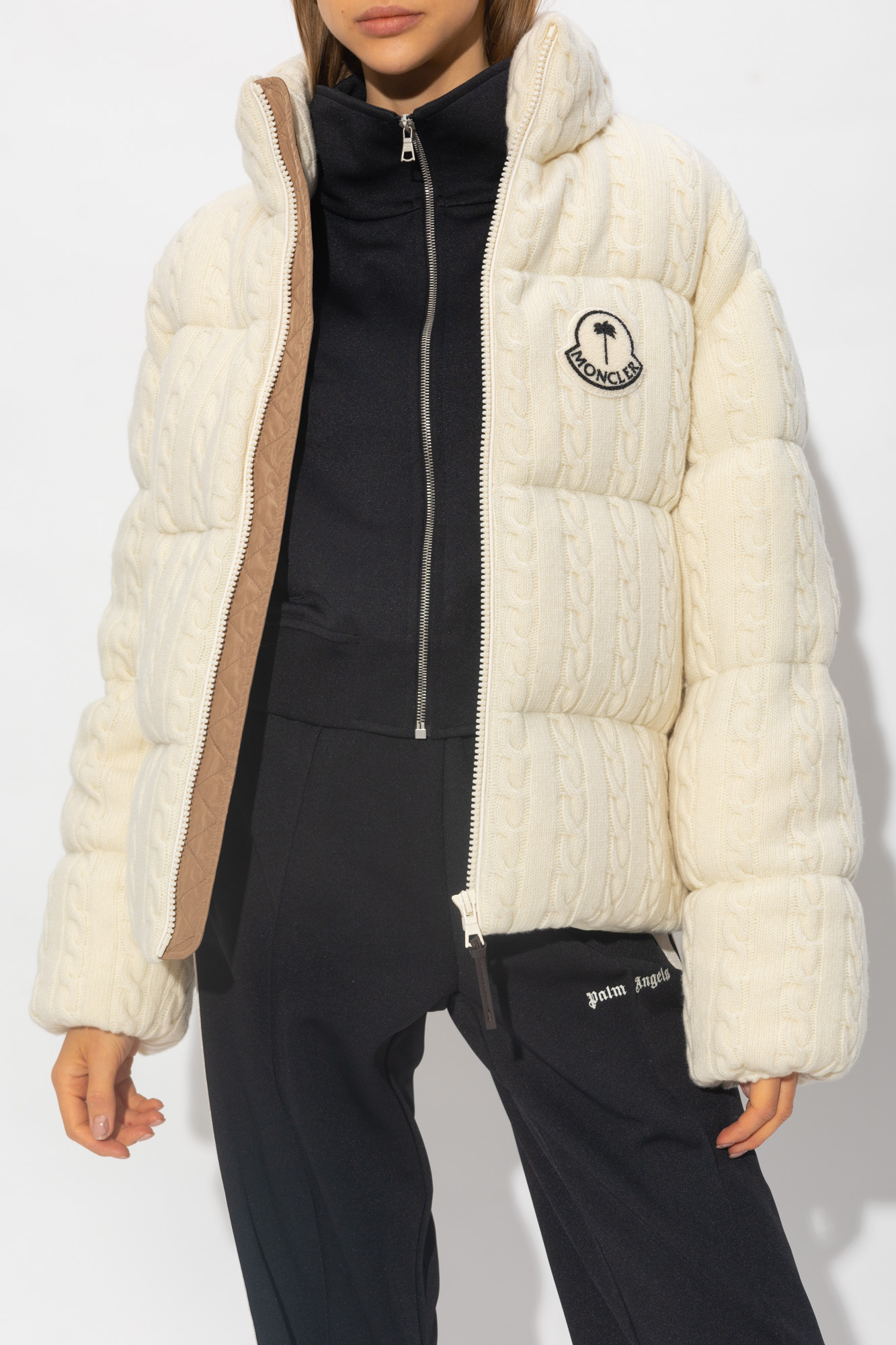 Kremowy 8 MONCLER PALM ANGELS Moncler Genius